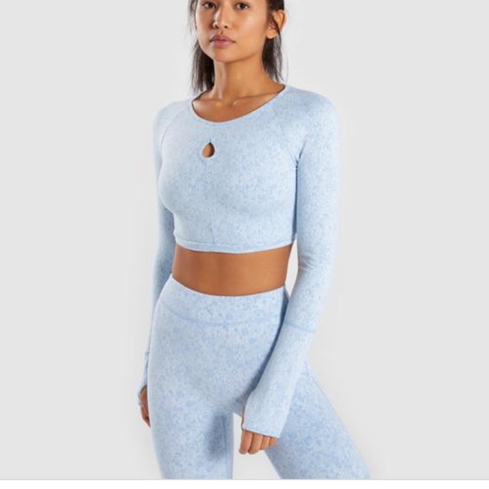 Gymshark Fleur texture Crop top NWT